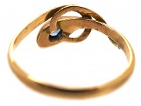 Edwardian Snake Ring Set With a Sapphire
