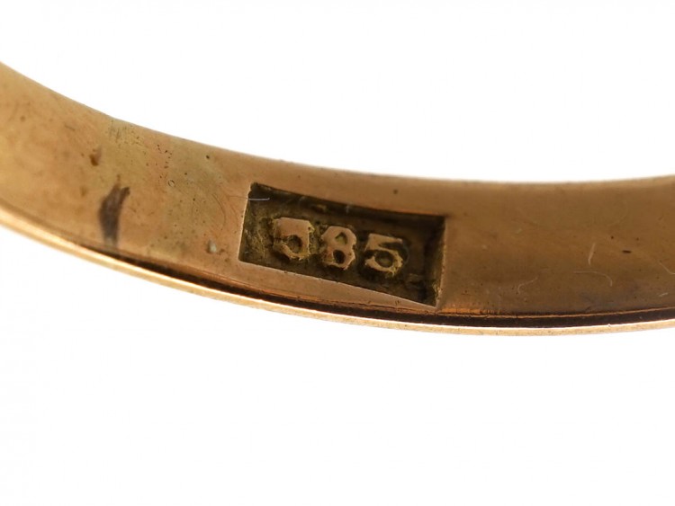 Edwardian Snake Ring Set With a Sapphire