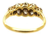Victorian 18ct Gold & Diamond Boat Shaped Ring