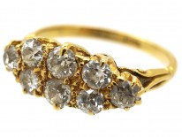 Victorian 18ct Gold & Diamond Boat Shaped Ring