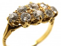 Victorian 18ct Gold & Diamond Boat Shaped Ring