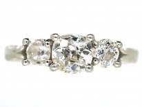 18ct White Gold Three Stone Diamond Ring
