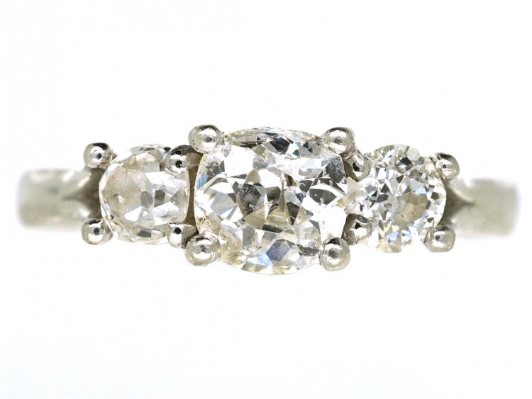 18ct White Gold Three Stone Diamond Ring