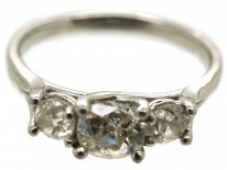18ct White Gold Three Stone Diamond Ring
