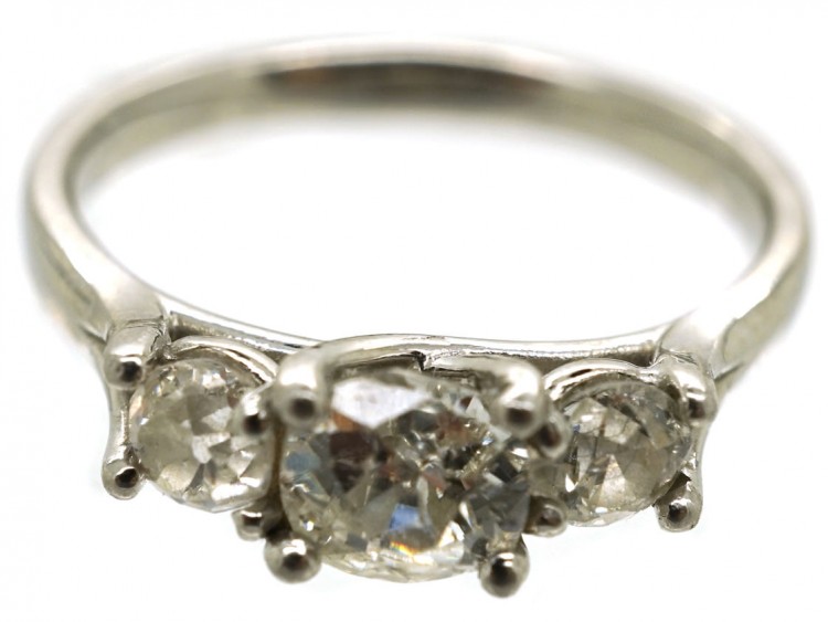 18ct White Gold Three Stone Diamond Ring