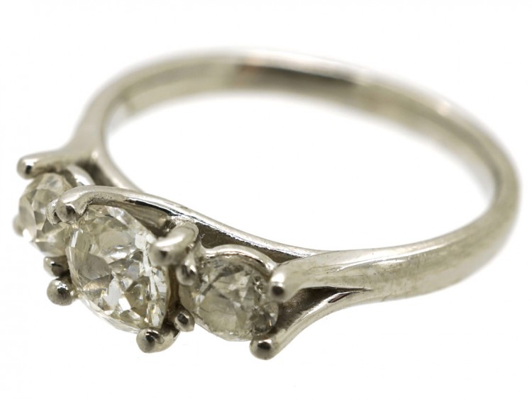 18ct White Gold Three Stone Diamond Ring