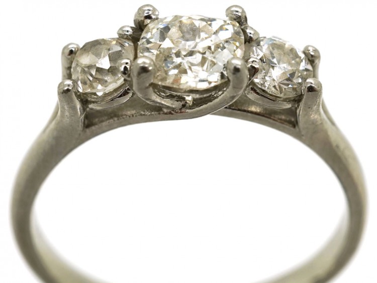 18ct White Gold Three Stone Diamond Ring