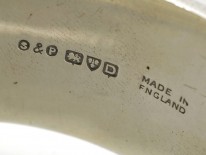 Silver Bangle With Engraved Flower Motif