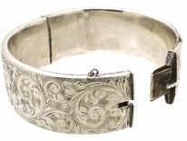 Silver Engraved Bangle
