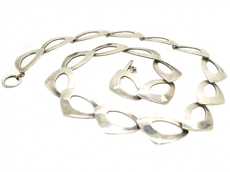 Swedish Silver Interlinked Necklace