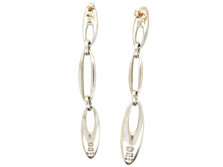 Georg Jensen Silver Drop Earrings