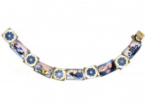 Silver & Enamel Scandinavian Scenes Bracelet by Ottar Hval