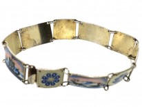 Silver & Enamel Scandinavian Scenes Bracelet by Ottar Hval
