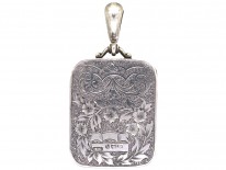 Victorian Rectangular Silver & Gold Overlay Locket