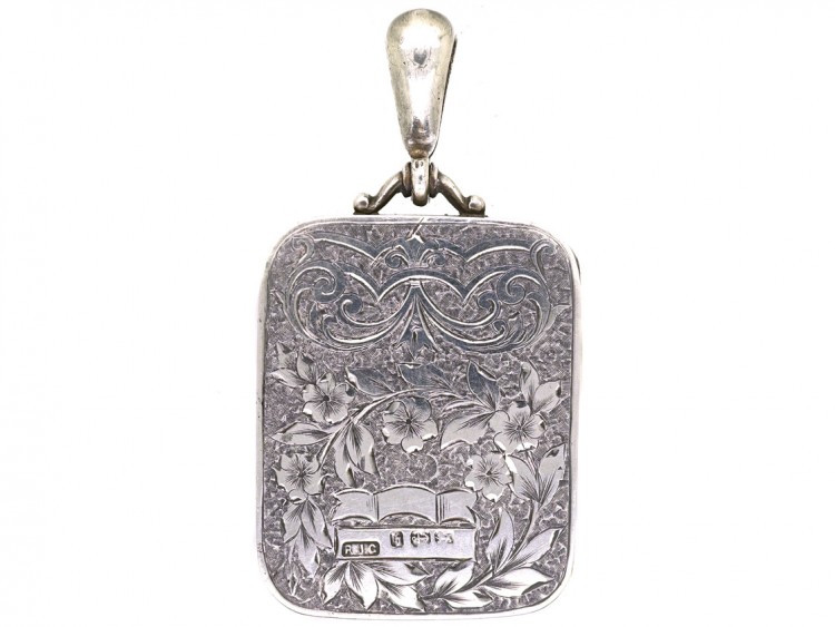 Victorian Rectangular Silver & Gold Overlay Locket