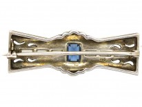 Art Deco Silver & Paste Brooch