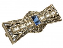 Art Deco Silver & Paste Brooch