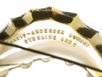 Silver Gilt & Enamel Sea Horse Brooch by David Andersen