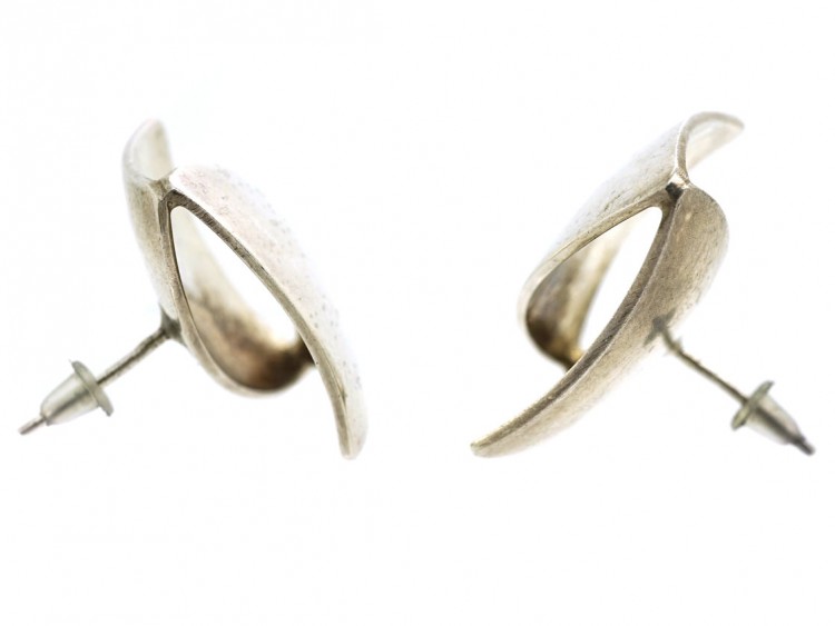 Silver Modernist Earrings