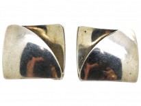 Silver Modernist Earrings