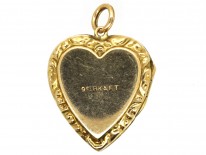 Edwardian 9ct Back & Front Heart Shaped Locket