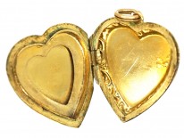 Edwardian 9ct Back & Front Heart Shaped Locket