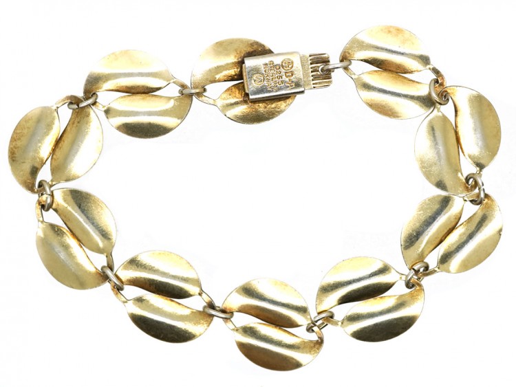 Silver & Blue Enamel Bracelet by David Andersen