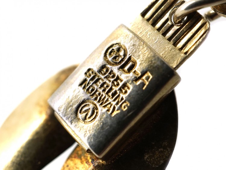 Silver & Blue Enamel Bracelet by David Andersen