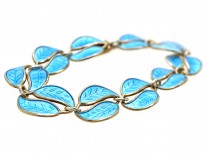 Silver & Blue Enamel Bracelet by David Andersen
