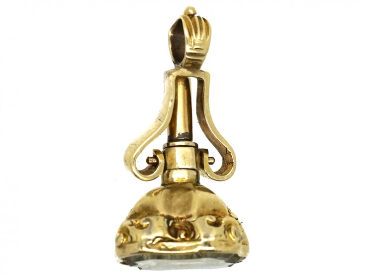 Victorian Hinged Seal With Rock Crystal Base