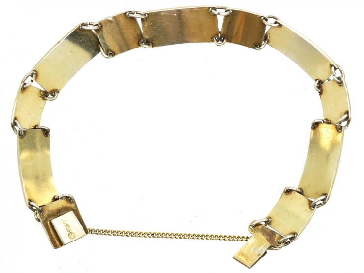 Silver, Black & Green Enamel Bracelet by Ottar Hval