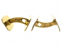 Norwegian Silver Gilt & Enamel Cufflinks by Aksel Holmsen