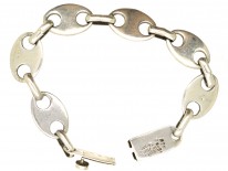 Silver Anchor Link Bracelet