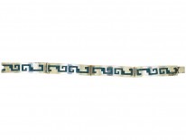 Mexican Silver Bracelet With Navaho Motifs in Turquoise