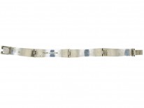 Mexican Silver Bracelet With Navaho Motifs in Turquoise