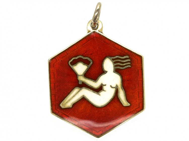 Virgo Silver Gilt Pendant by David Andersen