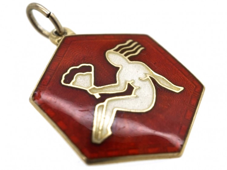 Virgo Silver Gilt Pendant by David Andersen