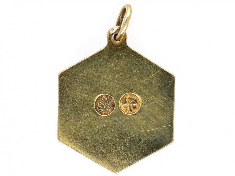 Aries Silver Gilt & Enamel Pendant Attributed to David Andersen