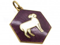 Aries Silver Gilt & Enamel Pendant Attributed to David Andersen