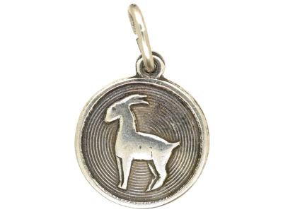 Silver Capricorn Charm by David Anderson