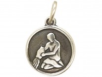 Silver Aquarius Charm by David Anderson