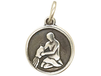 Silver Aquarius Charm by David Anderson