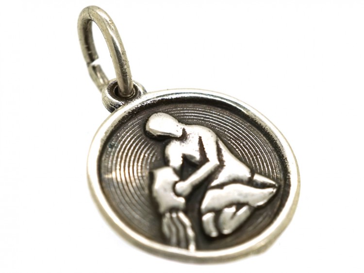 Silver Aquarius Charm by David Anderson