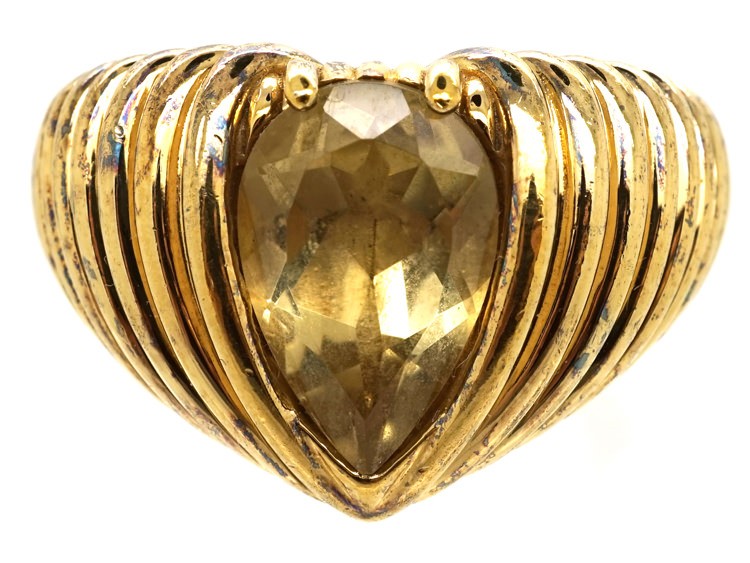 Silver Gilt & Citrine Ring by Shaun Leane