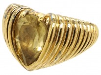 Silver Gilt & Citrine Ring by Shaun Leane
