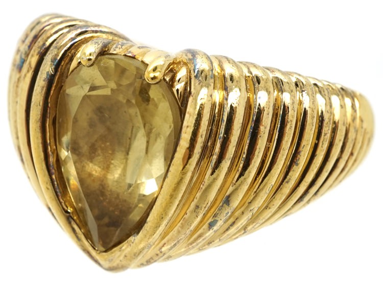 Silver Gilt & Citrine Ring by Shaun Leane