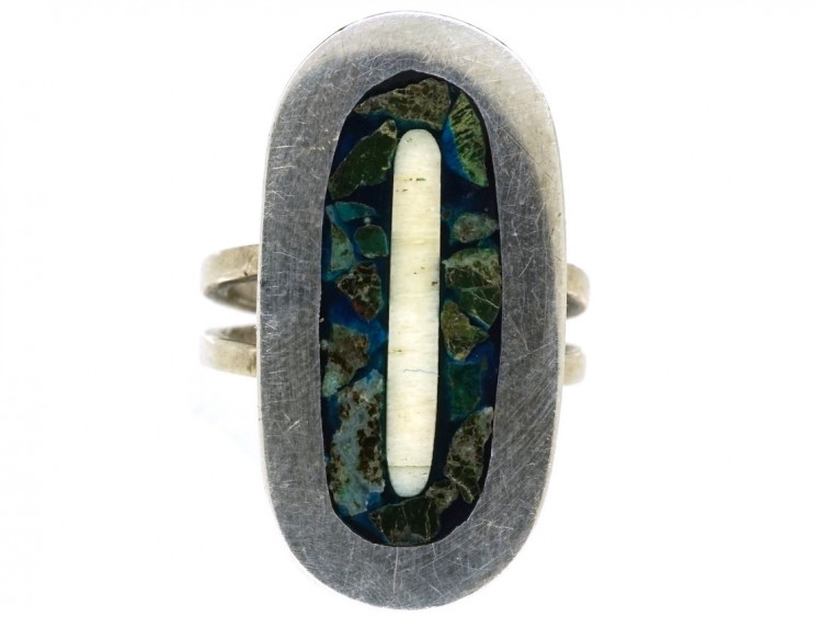 Mexican Silver Oval Ring
