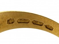 Edwardian 18ct Gold, Sapphire & Diamond Boat Shaped Ring