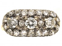 Edwardian 18ct Gold Three Stone Cluster Ring