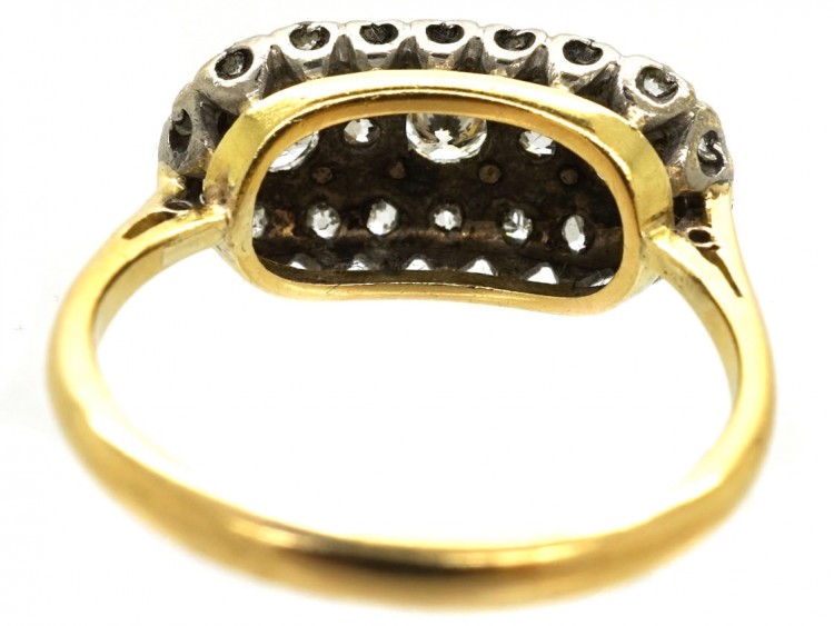 Edwardian 18ct Gold Three Stone Cluster Ring